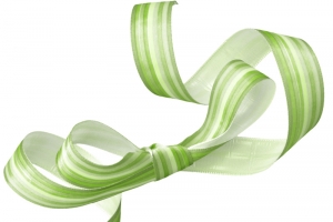 漂浮的绿色丝带