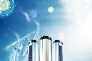 蓝色冰爽夏天电器空调特卖海报
