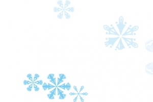 蓝色雪花冰雪边框元素
