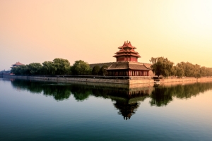 故宫护城河背景