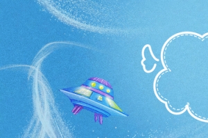 蓝色手绘卡通母婴电商促销banner