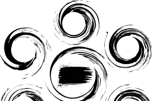 文字装饰高清PNG透明墨迹笔触设计素材免费下载