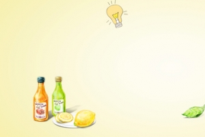 美食蛋糕水果卡通手绘背景banner