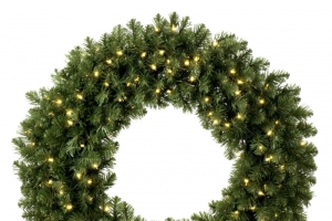 绿色圣诞花环高清PNG透明动植物植物设计素材免费下载