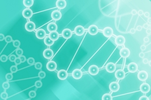 绿色DNA分子banner背景