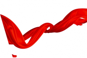 红色喜庆丝带飘带白底高清PNG透明漂浮彩带设计素材免费下载