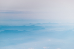 一望无际的山,云,风景图片