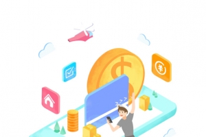 卡通版3D金融插画