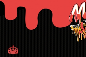 摇滚音乐节卡通童趣黑色banner