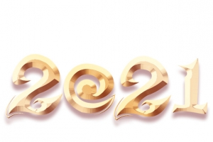 2021金色立体字