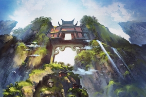 绿色山峰悬崖游戏截图