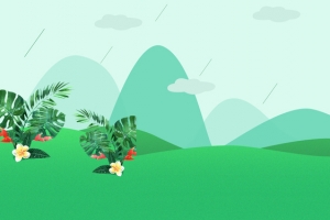 春天踏青旅游卡通绿色banner