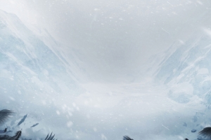 游戏场景下雪天天空
