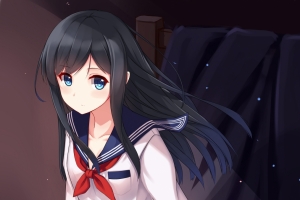 可爱战舰少女 水手服 黑发 4k动漫壁纸3840x2160