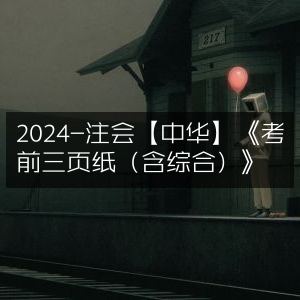 2024注会中华《考前三页纸·综合版》