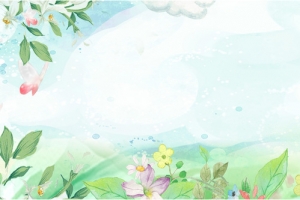 节日手绘淡绿色淘宝海报背景