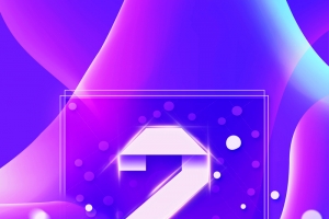 双11倒计时几何紫色banner