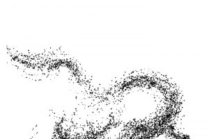 黑色颗粒飞龙高清PNG透明漂浮元素设计素材免费下载