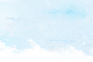淡蓝色天空水彩风背景