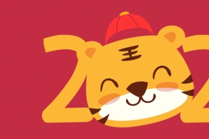 可爱小虎2022虎年新年3440x1440壁纸