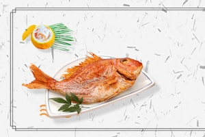 秋季海鲜鱼虾美食简约banner