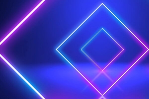 创意简约霓虹灯海报