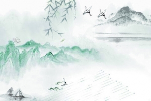 古风山水画背景banner