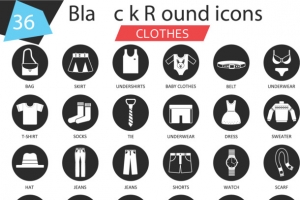 可爱圆形衣服图标矢量素材