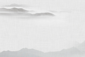 飘渺淡雅水墨山水banner海报