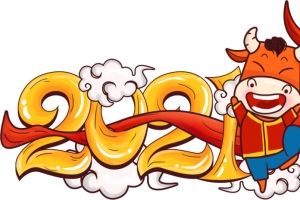 卡通牛2021彩带