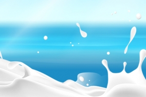 牛奶美食促销蓝色banner