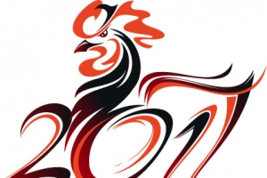 矢量鸡年设计艺术字