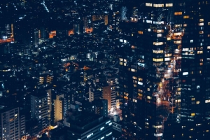  minato 日本 夜城 建筑物 城市灯光 4k壁纸 3840x2160