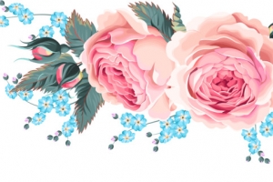 喜宴海报装饰鲜花