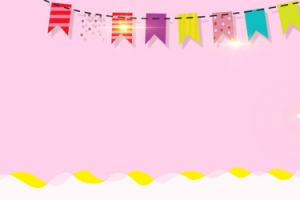 生日童趣炫彩庆贺banner海报