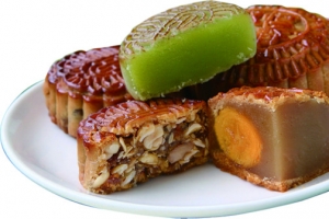 中秋节绿色月饼美食