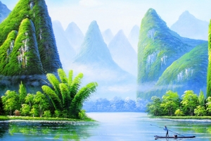 桂林山水风景海报banner