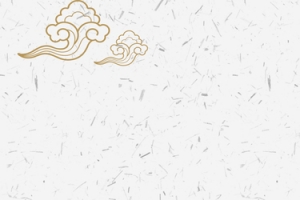 祥云纹理中国风白色banner背景