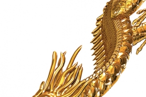 高清国庆节金色龙PNG透明图片设计素材免费下载