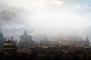 魔幻城堡烟雾天空