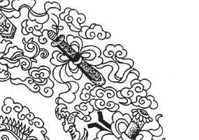 黑色大气复古龙纹