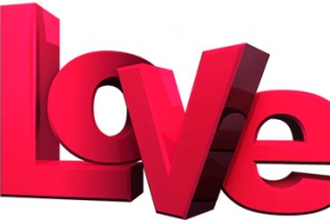 love红色立体字
