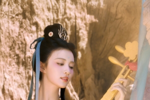古风 琵琶 敦煌美女 王楚然 4K手机壁纸图片