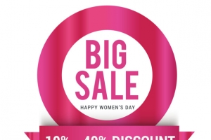 女生节打折促销矢量