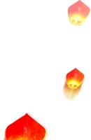 中秋节红黄色孔明灯