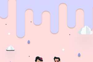 夏天立夏二十四节气雪糕手绘人物