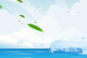 夏季折扣浪漫蓝色海报背景