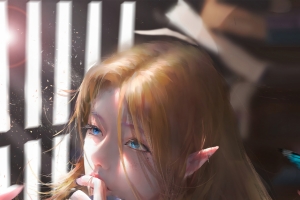 阳光透过窗户 女孩 唯美好看4k手机壁纸2160x3840