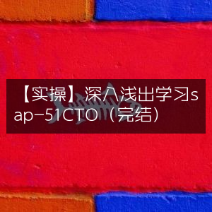 【实操教程】全面解析SAP，51CTO精品课（已完结）