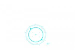 科幻蓝色瞄准器高清PNG透明及PSD设计素材免费下载